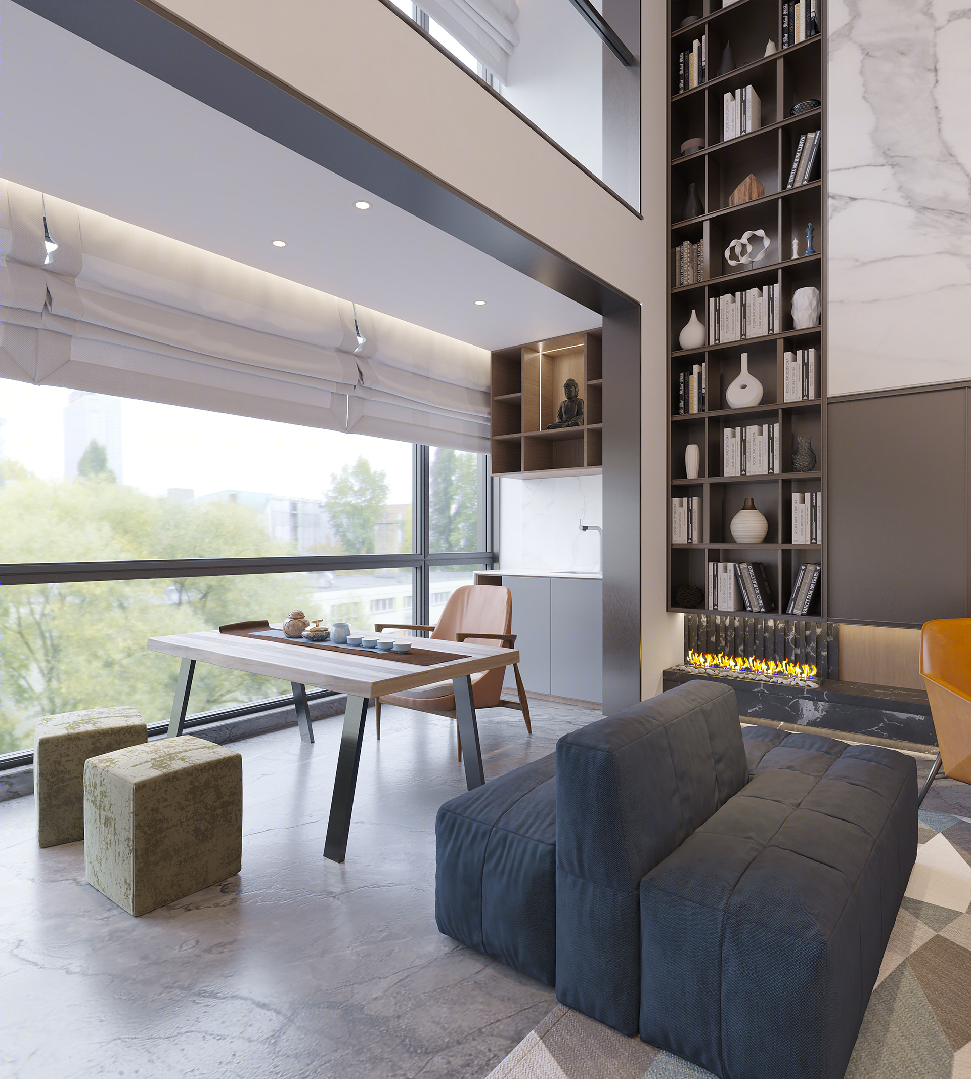 蓝色与黄色 打造温馨与时尚的共鸣                     -5