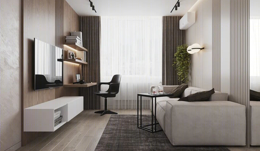 95㎡现代简约二居室丨Roomy Room Design-34