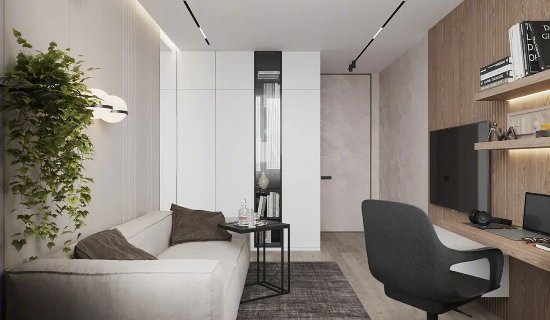 95㎡现代简约二居室丨Roomy Room Design-35