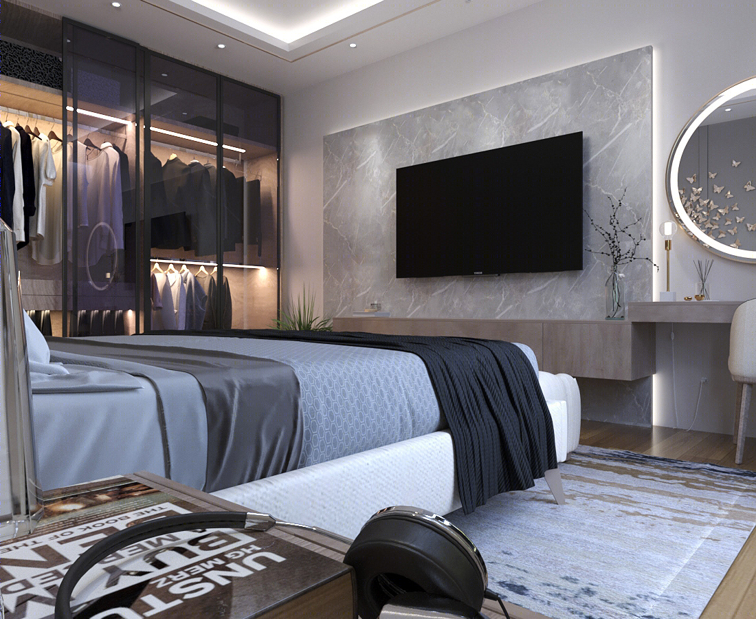 2021 年 KSA 现代灰调卧室设计案例-4