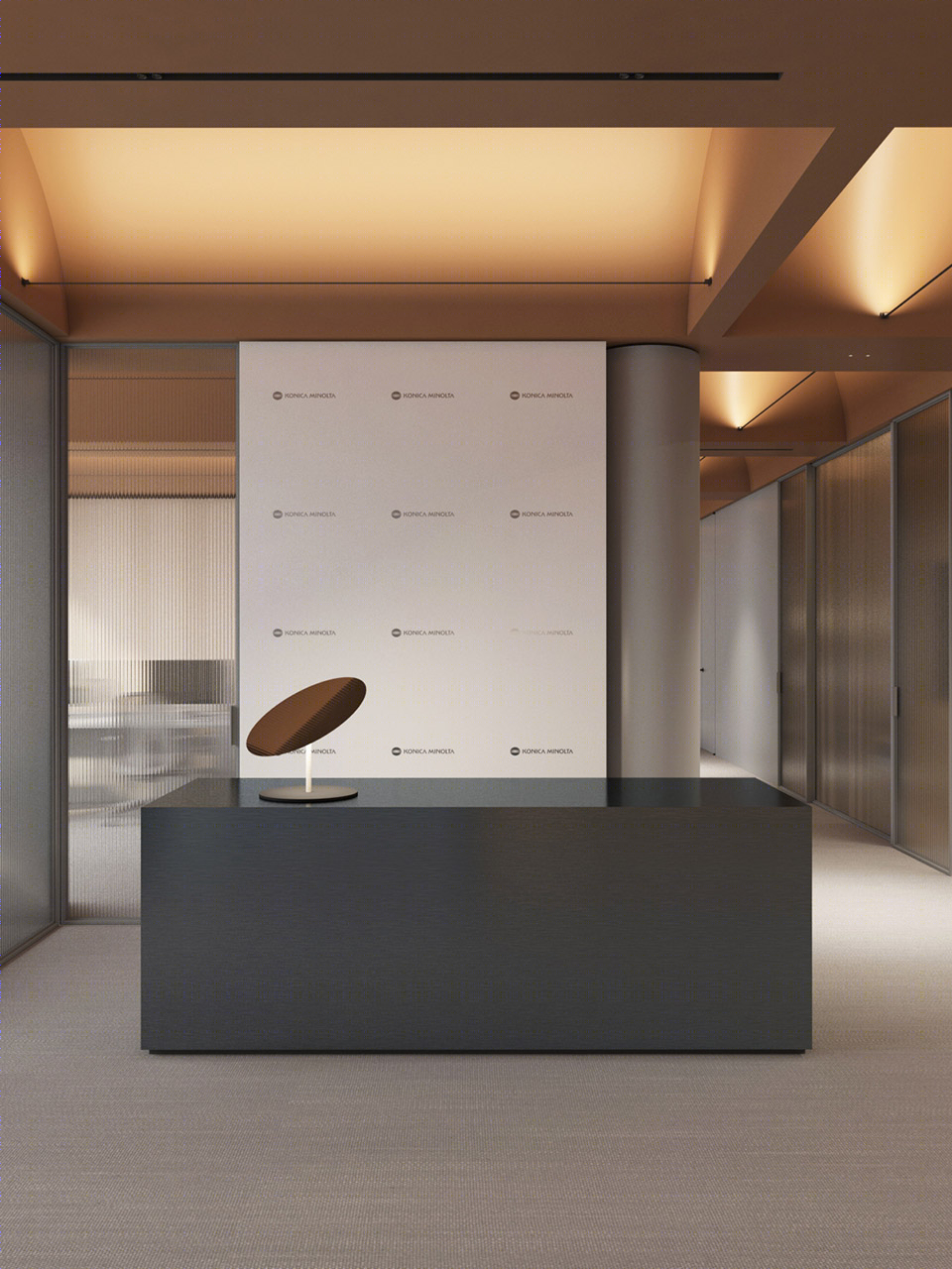 维尔纽斯 Konika Minolta 办公室 | 宁静色彩与拱形天花板的和谐空间-15