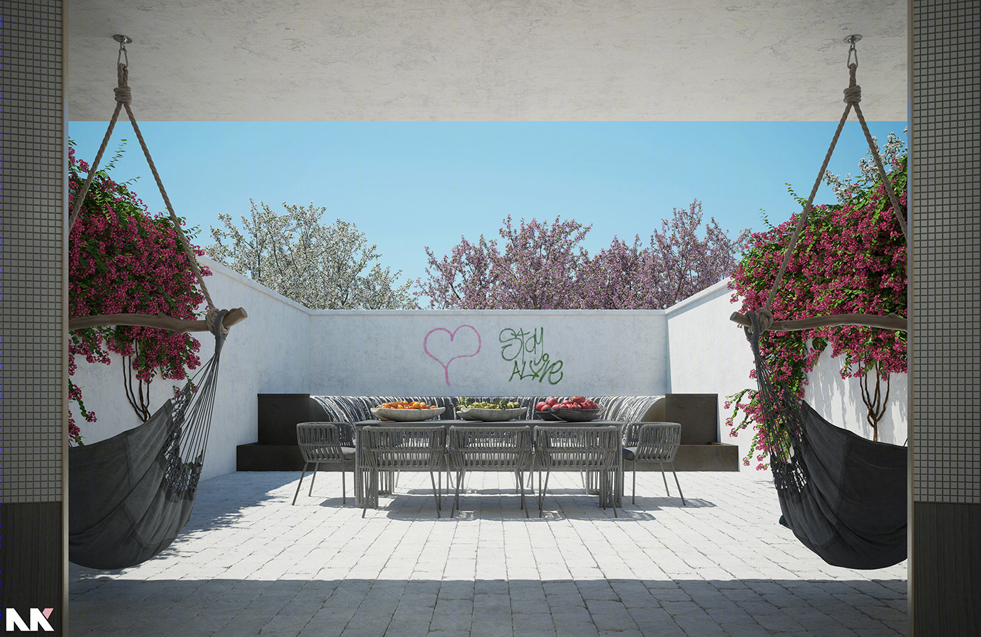 温馨户外就餐区设计丨俄国设计师-10