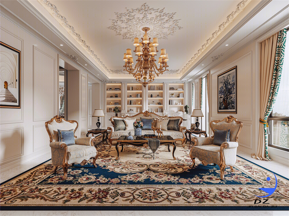 法式宫廷挑空设计效果图欣赏丨金该大嘴团队-15