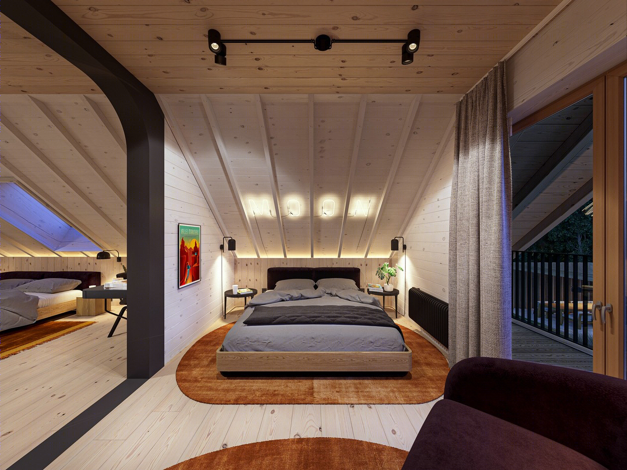 原木+高级黑 演绎气质非凡的空间格调-19