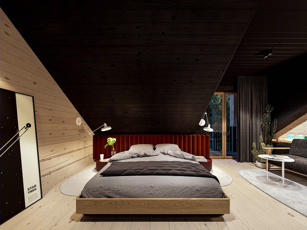 原木+高级黑 演绎气质非凡的空间格调-20