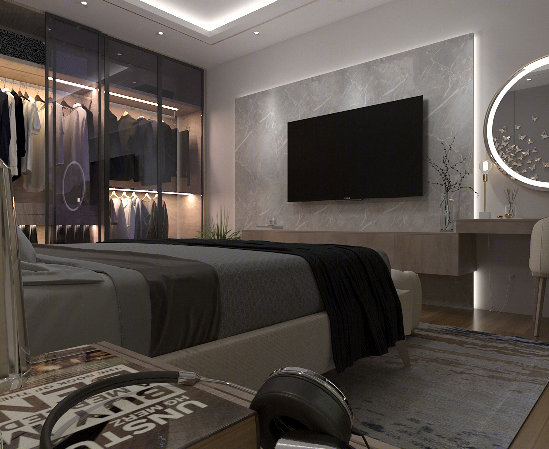 2021 年 KSA 现代灰调卧室设计案例-7