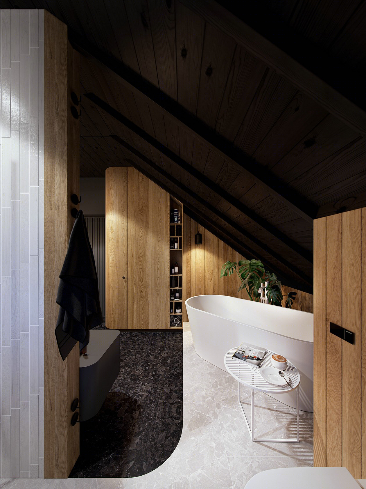 原木+高级黑 演绎气质非凡的空间格调-24