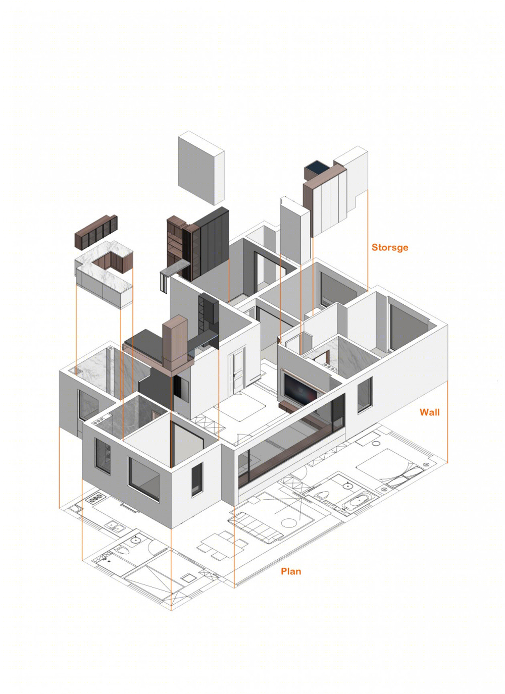 重塑建筑设计师别样婚房 | 理性设计与艺术融合-3