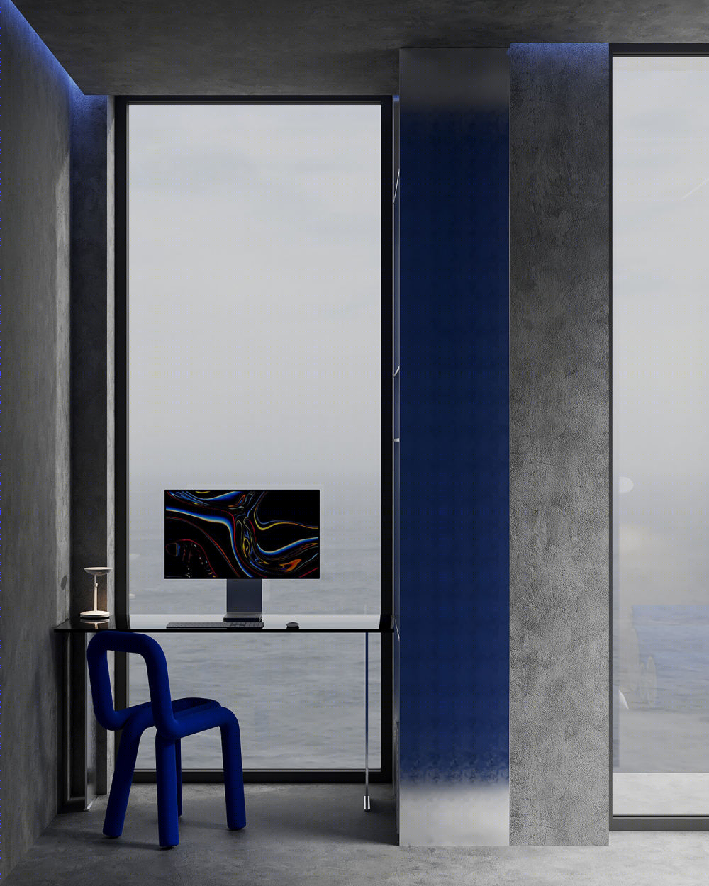 梦幻蓝调卧室丨Alina Larionova-7