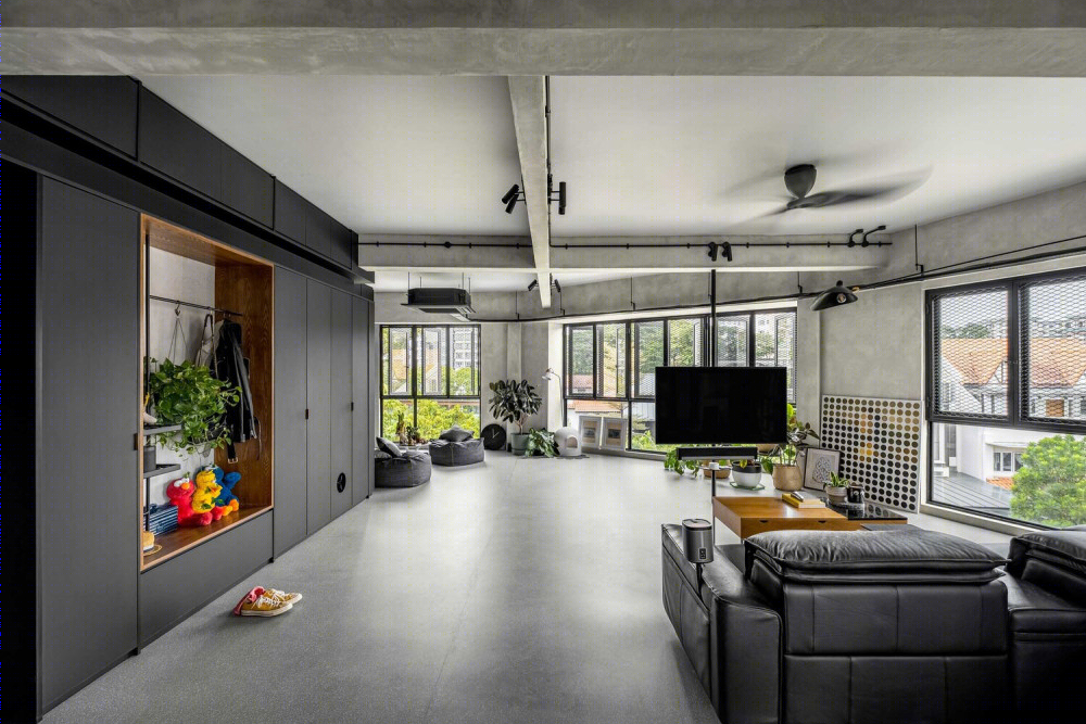 流动与灵活 | UNO Interior 的工业风住宅设计-1