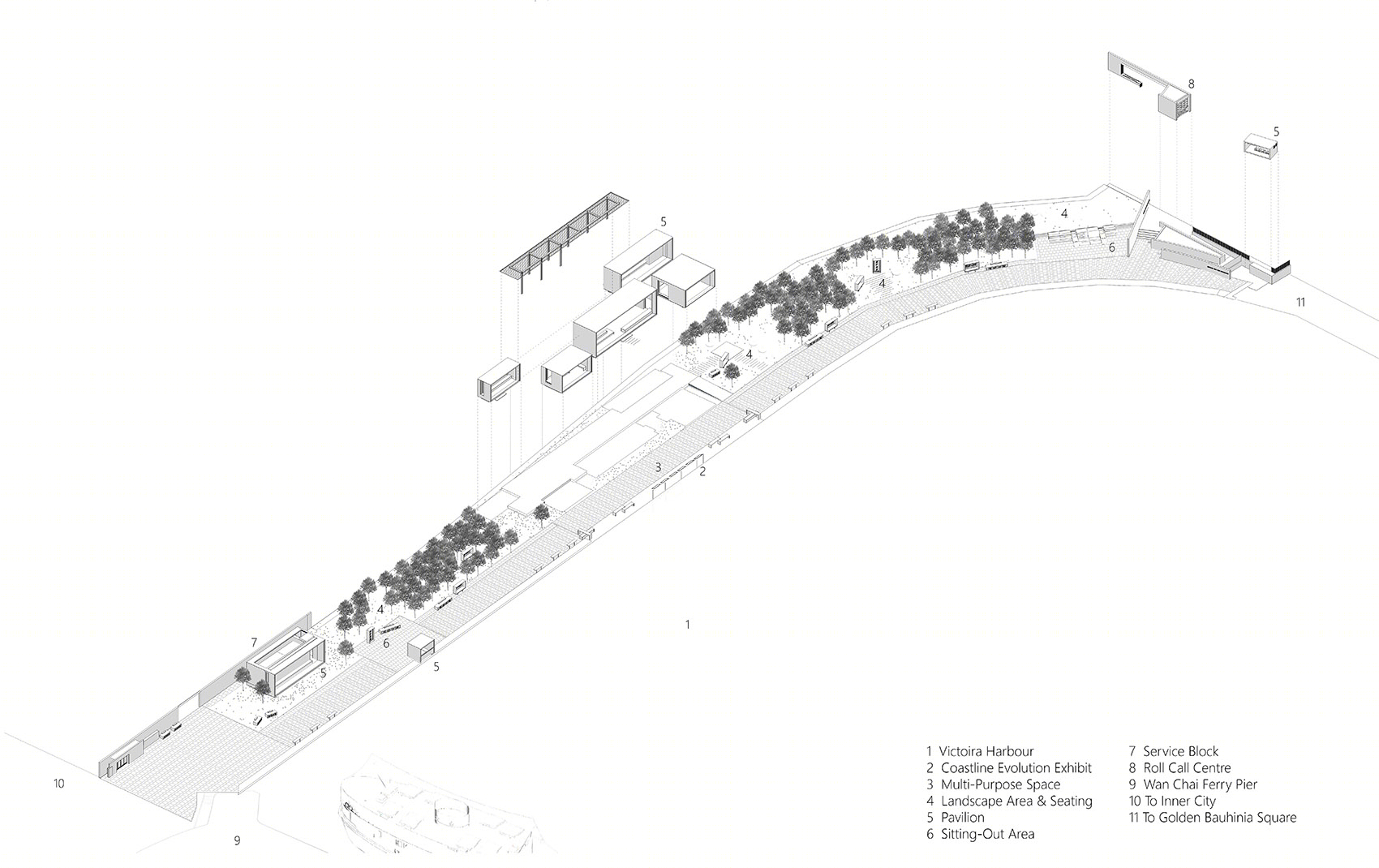 湾仔海滨花园“渡轮码头畔主题区”丨中国香港丨建筑署-32