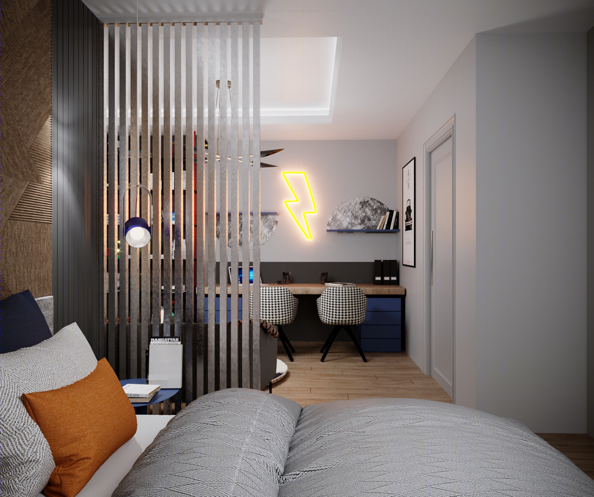 Anastasiya Gushchina丨平层丨HILL PARK KIDS ROOM-2