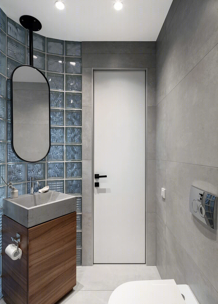 基辅 106 平米现代爱巢，玻璃砖打造优雅仙气空间-47