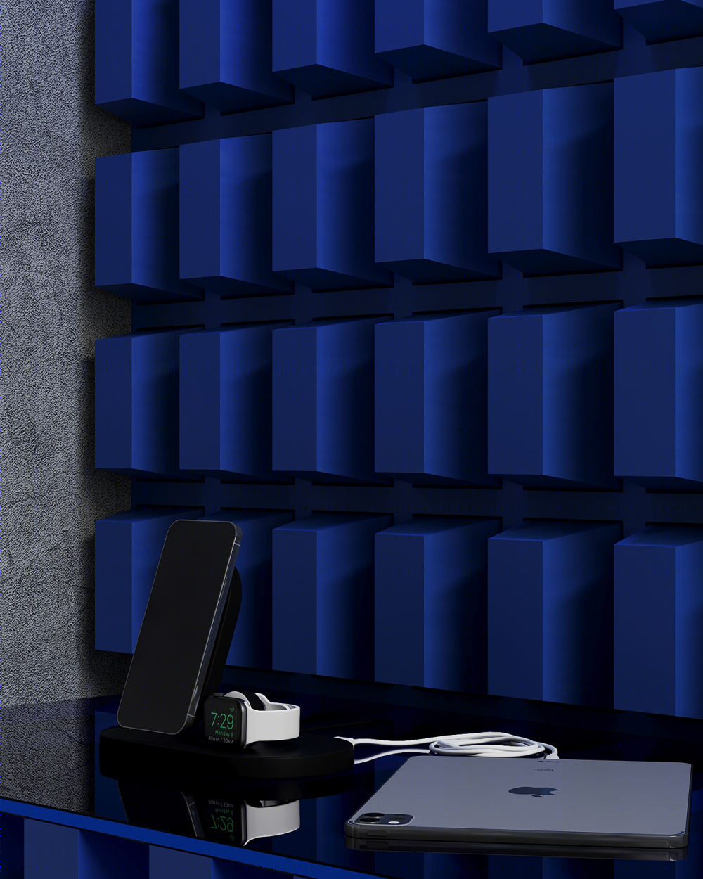 梦幻蓝调卧室丨Alina Larionova-11