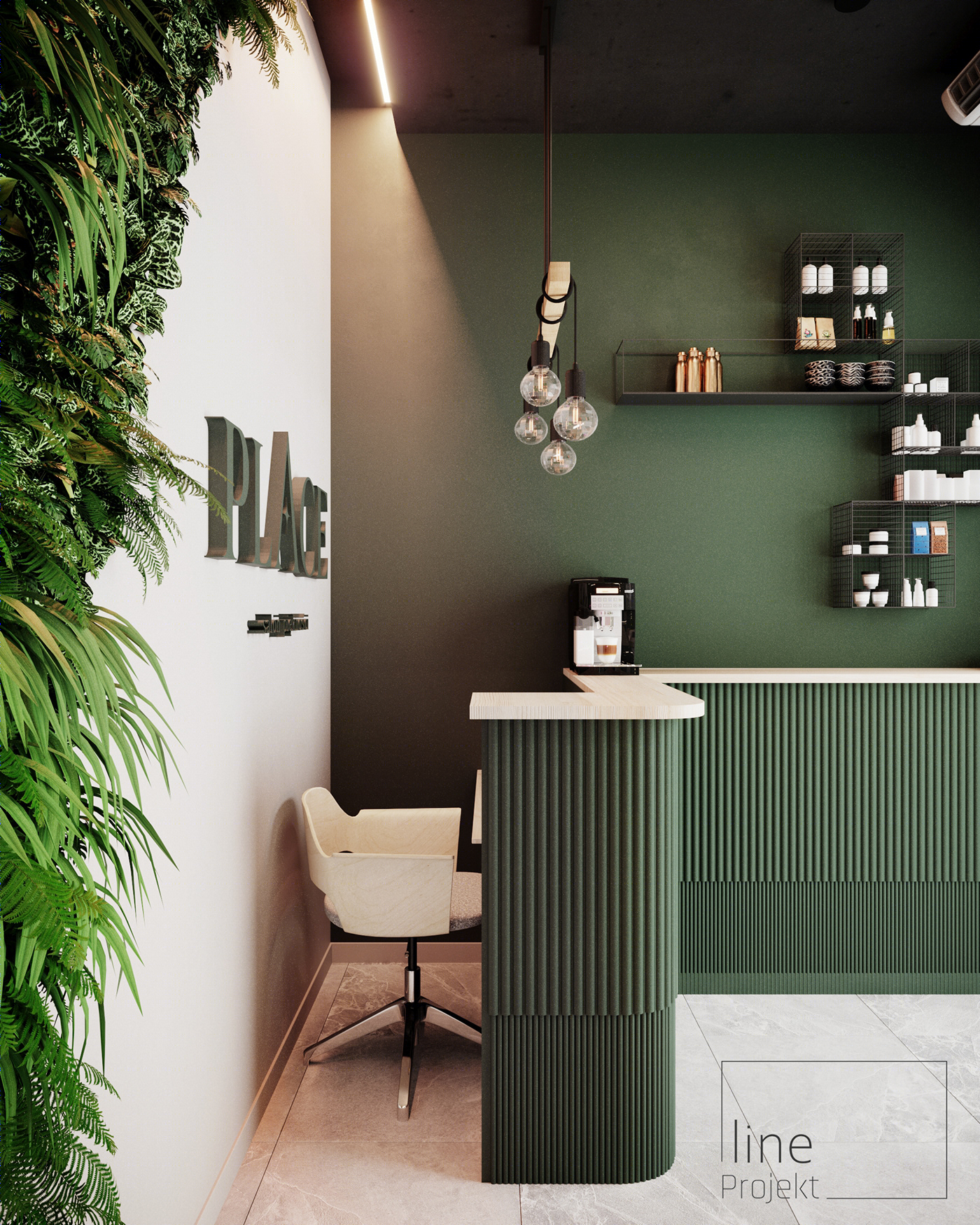 Anastasiya Gushchina丨美容院 | 3D visualization of a beauty salon for Line Project-3