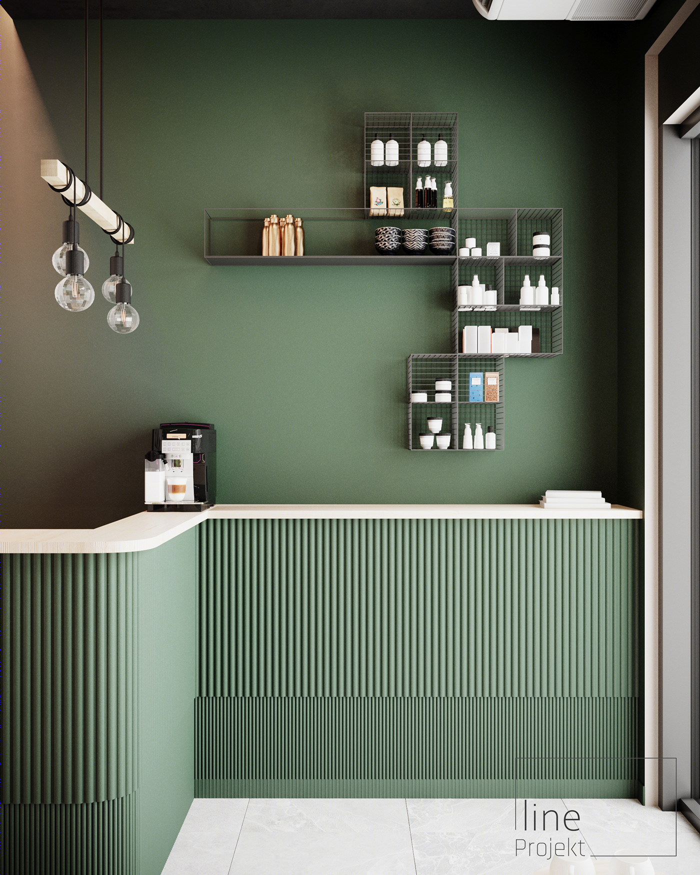 Anastasiya Gushchina丨美容院 | 3D visualization of a beauty salon for Line Project-2