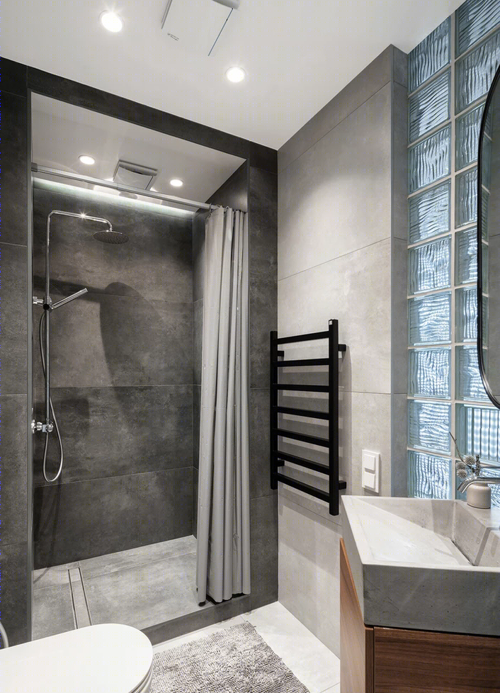 基辅 106 平米现代爱巢，玻璃砖打造优雅仙气空间-49