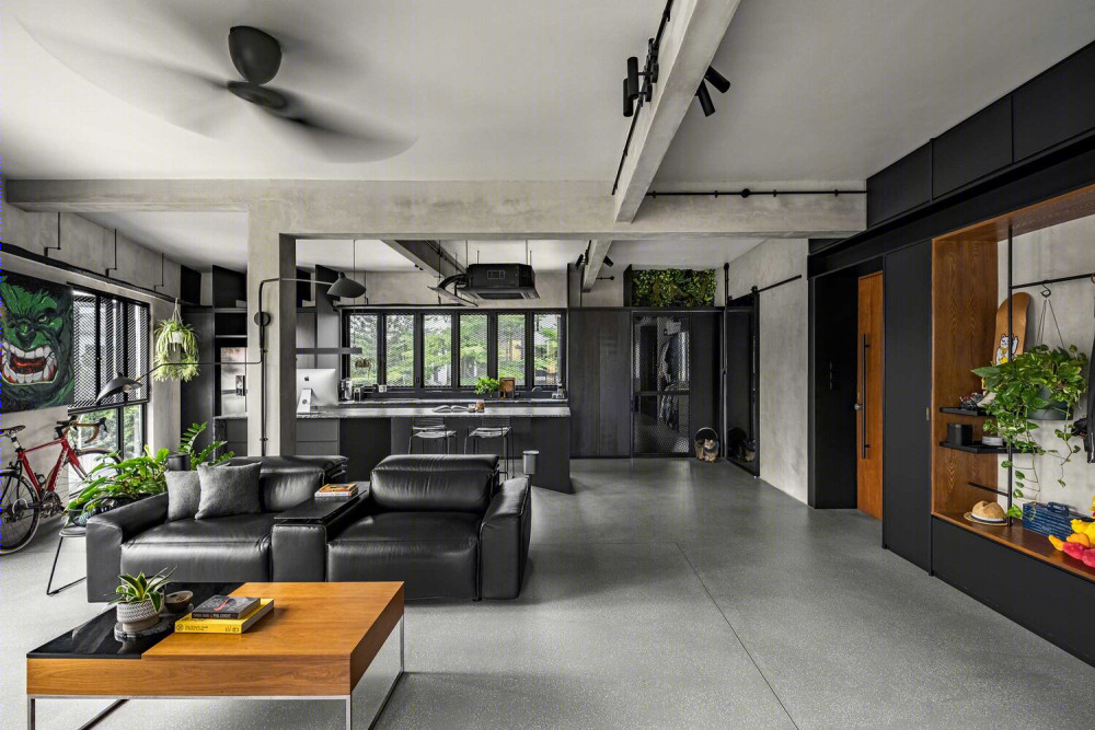 流动与灵活 | UNO Interior 的工业风住宅设计-2