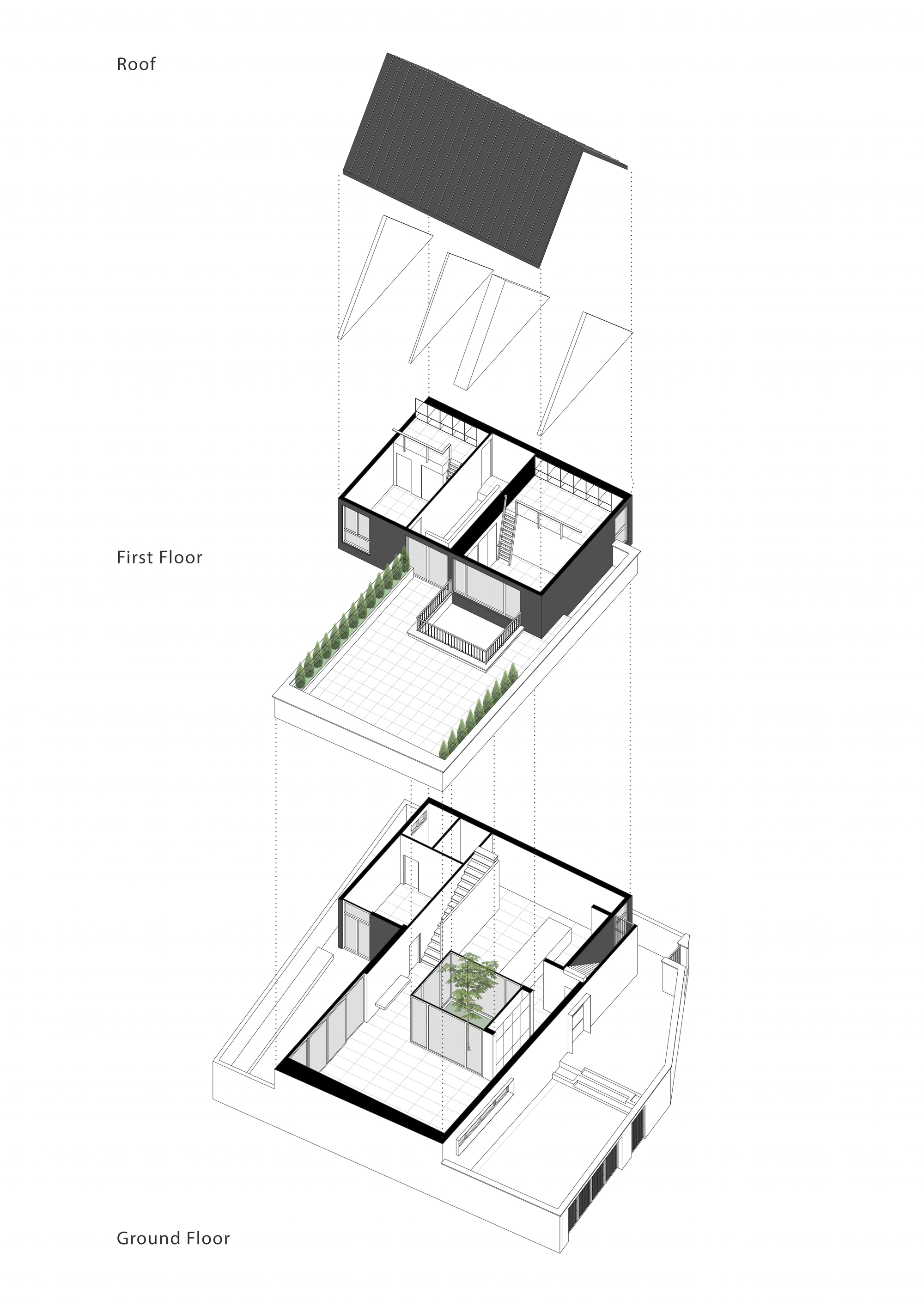 伊朗 Afra House | 自然光与绿意融入简约空间的宗教隐私设计-27