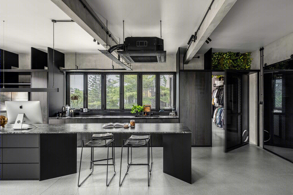 流动与灵活 | UNO Interior 的工业风住宅设计-3