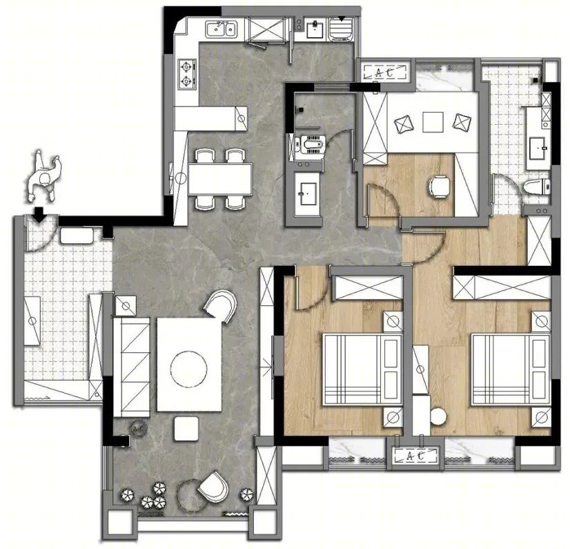 法式浪漫满屋 · 125㎡开放式空间设计丨喜屋设计-8