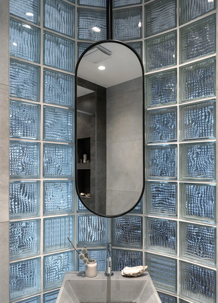 基辅 106 平米现代爱巢，玻璃砖打造优雅仙气空间-51