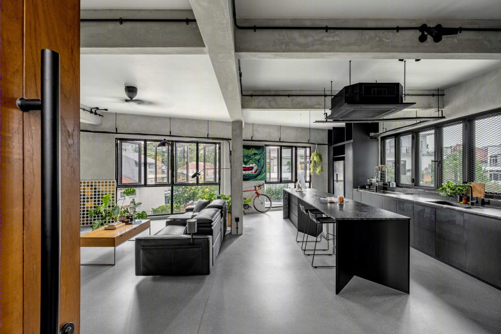 流动与灵活 | UNO Interior 的工业风住宅设计-4