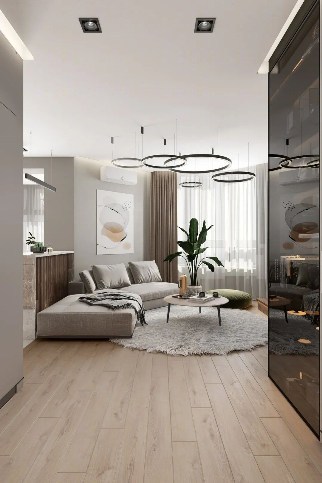 95㎡现代简约二居室丨Roomy Room Design-54