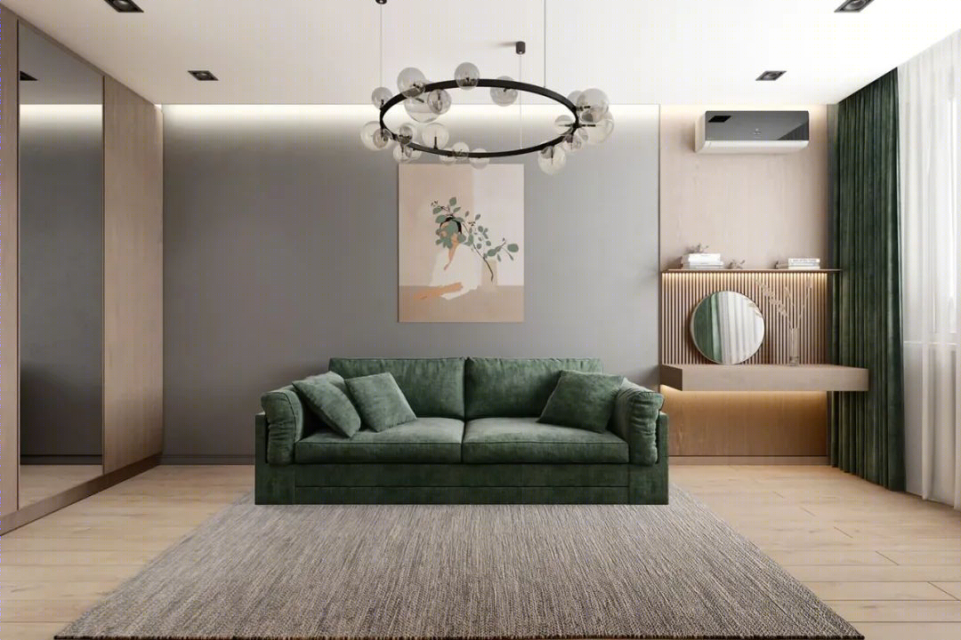 95㎡现代简约二居室丨Roomy Room Design-58