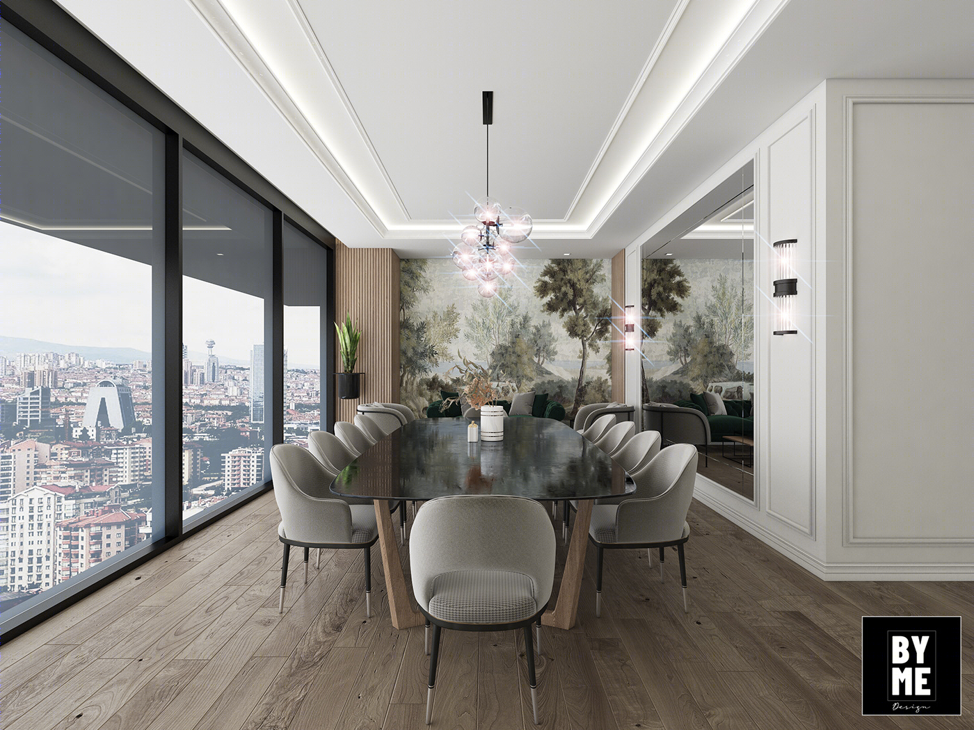 Anastasiya Gushchina丨平层丨RESTAURANT VIP ROOM DESIGN-0