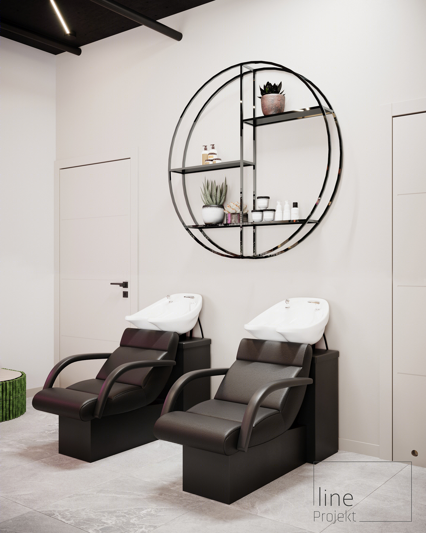 Anastasiya Gushchina丨美容院 | 3D visualization of a beauty salon for Line Project-6