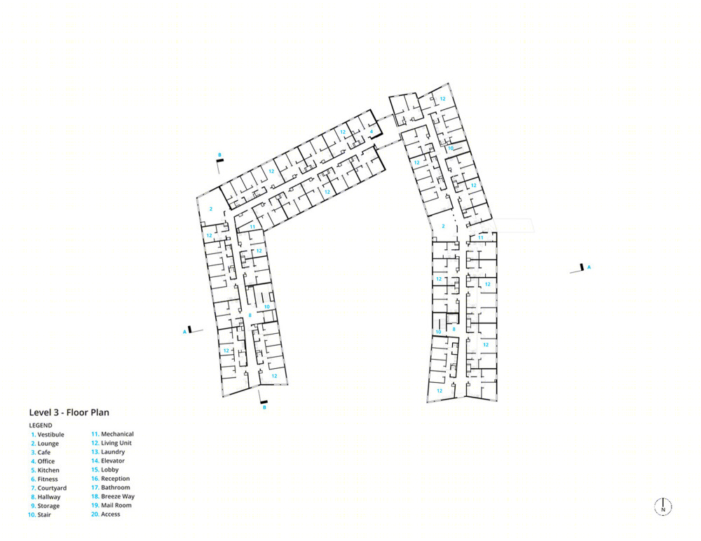 美国贝尔维尤学院学生公寓(2018)(NAC Architecture)设计-42