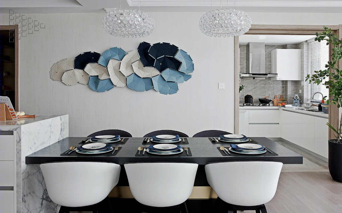 现代风格样板房 | 东原印未来的 140 平空间设计-12