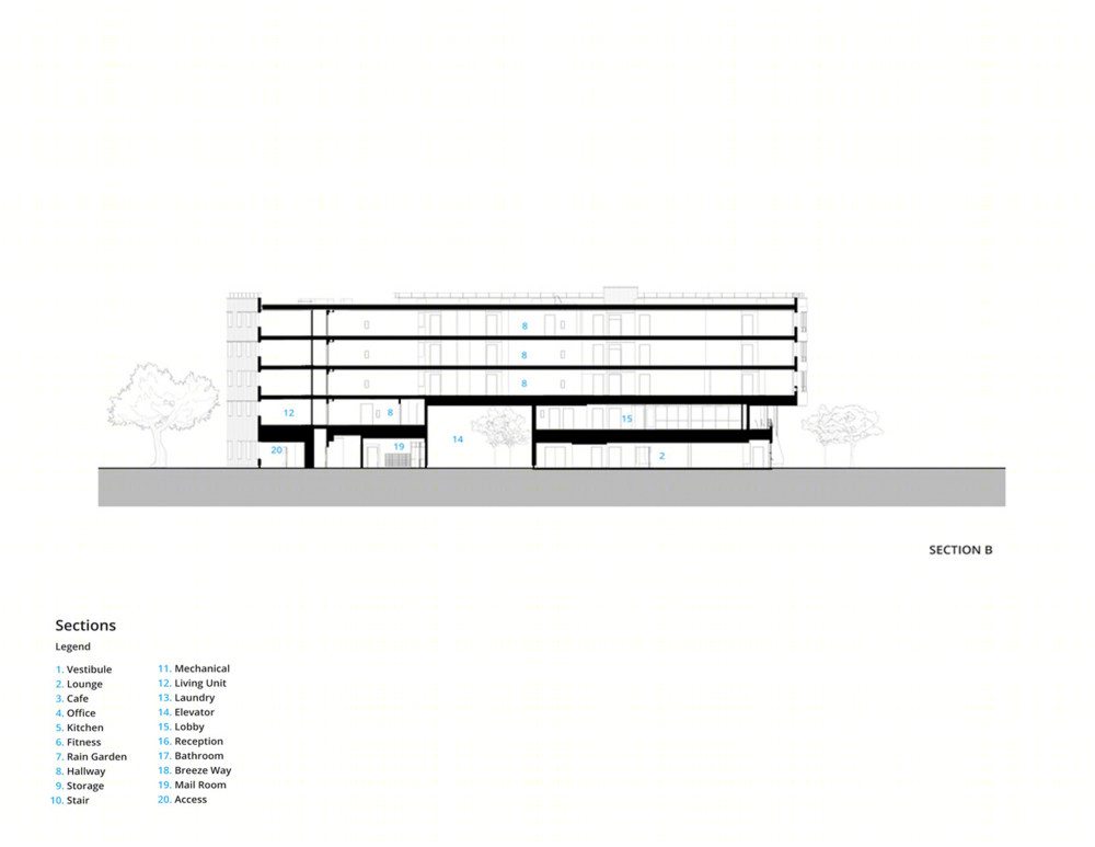 美国贝尔维尤学院学生公寓(2018)(NAC Architecture)设计-44