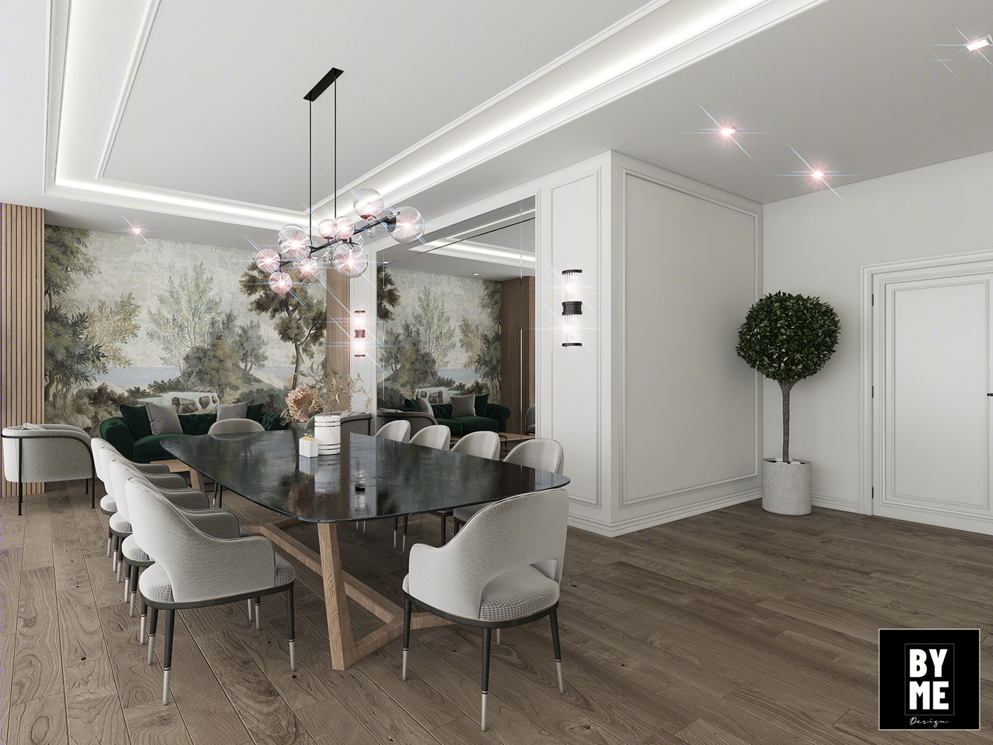 Anastasiya Gushchina丨平层丨RESTAURANT VIP ROOM DESIGN-3