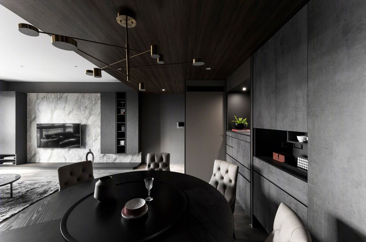 天坊设计---黑色系空间 既沉稳又大气-5