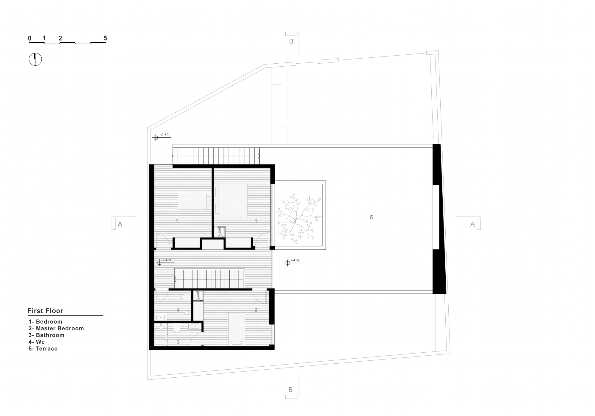 伊朗 Afra House | 自然光与绿意融入简约空间的宗教隐私设计-32