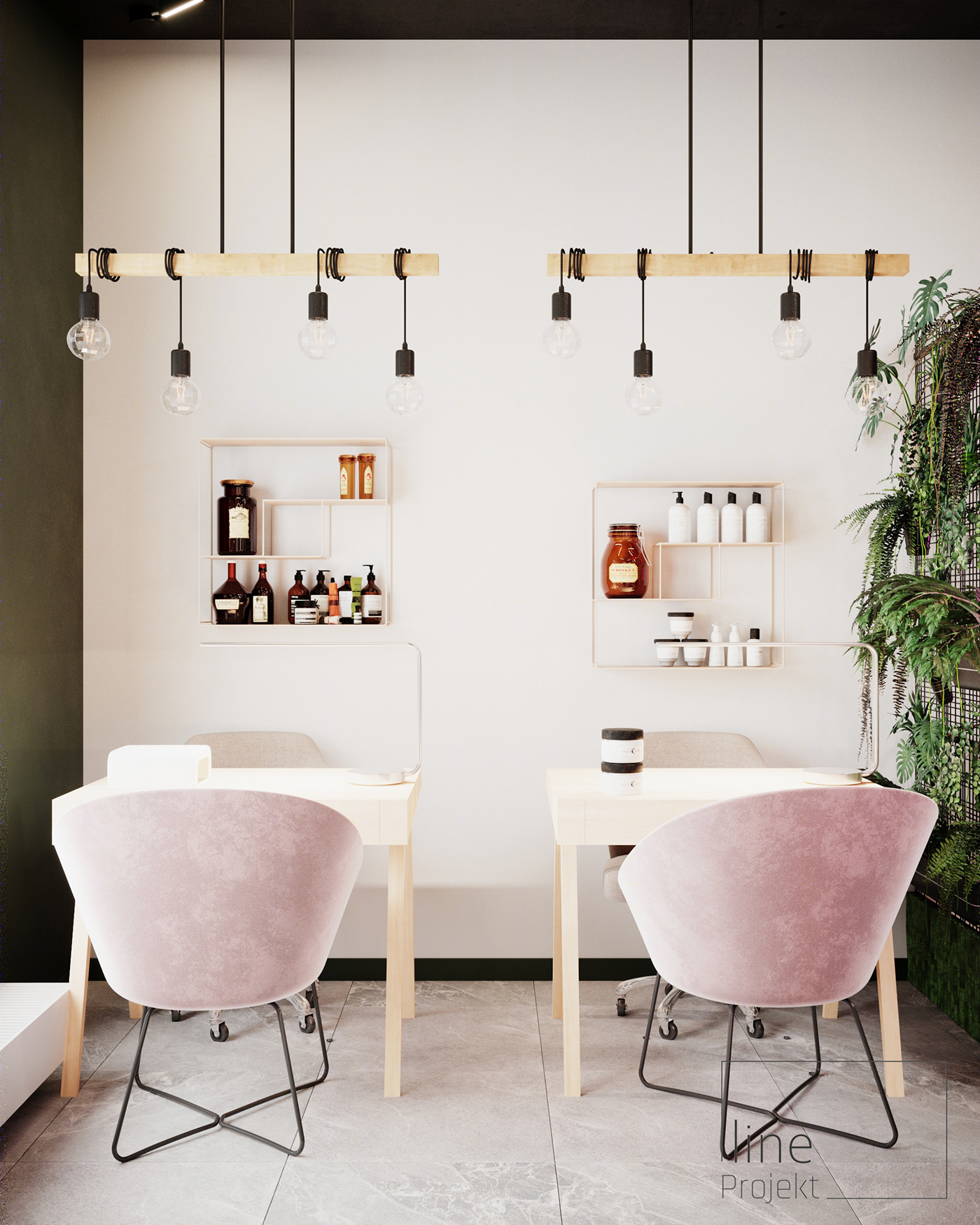 Anastasiya Gushchina丨美容院 | 3D visualization of a beauty salon for Line Project-8