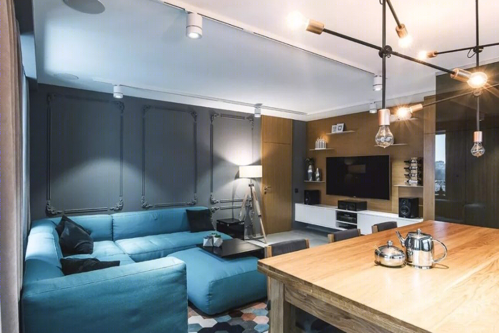 乌克兰 105 平米“木与灰”住宅设计-2