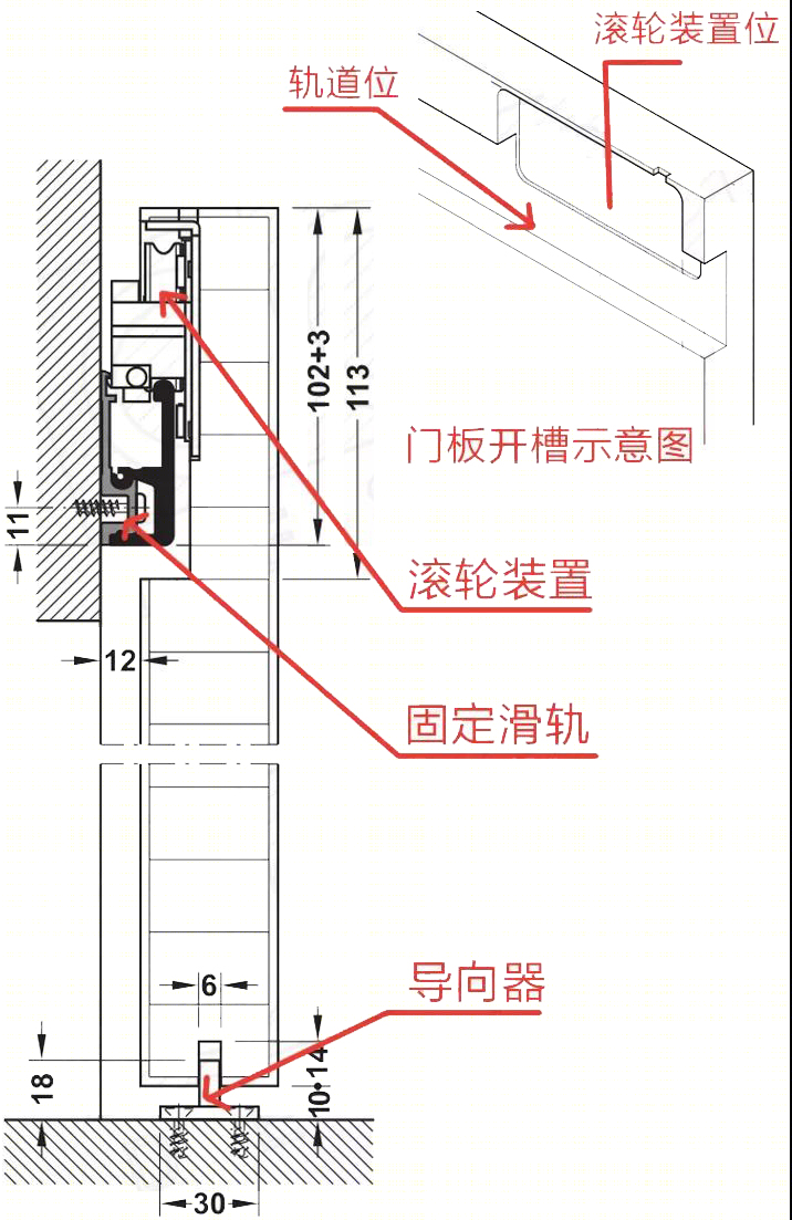 《室内设计联盟年刊》助你掌握地轨、隐藏轨推拉门及折叠门构造做法！-21