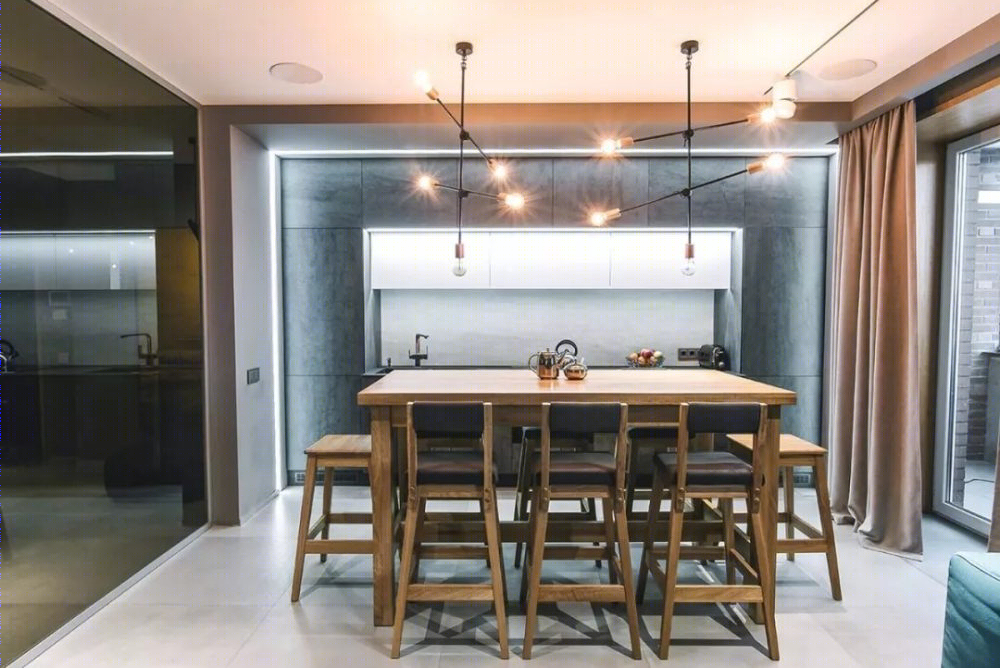 乌克兰 105 平米“木与灰”住宅设计-4