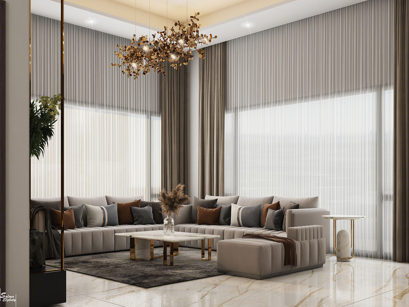 Salma Gamal 打造极简主义 Villa Ground Floor 公寓-1