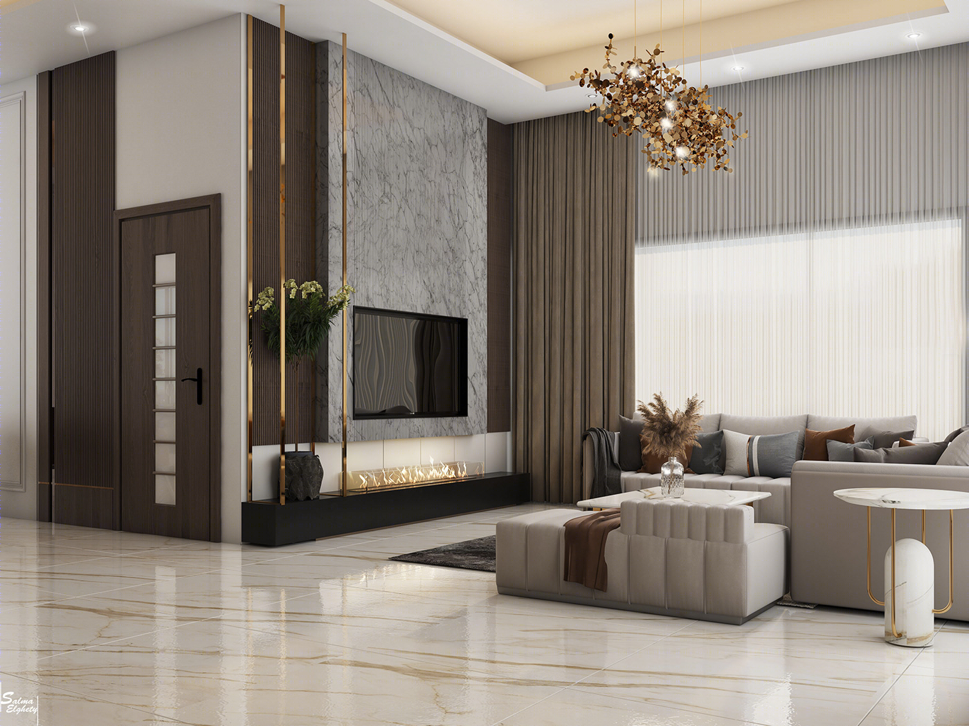 Salma Gamal 打造极简主义 Villa Ground Floor 公寓-2