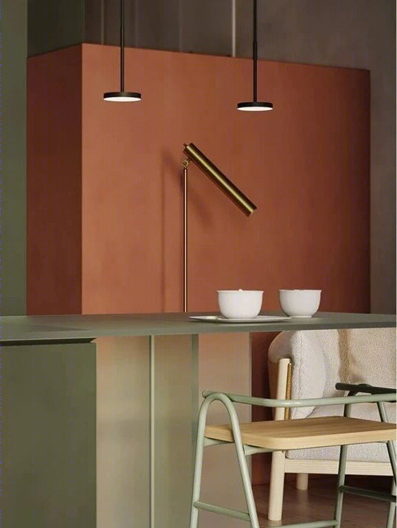 乌克兰基辅一室户公寓，色彩与材料打造轻奢时尚家居-11