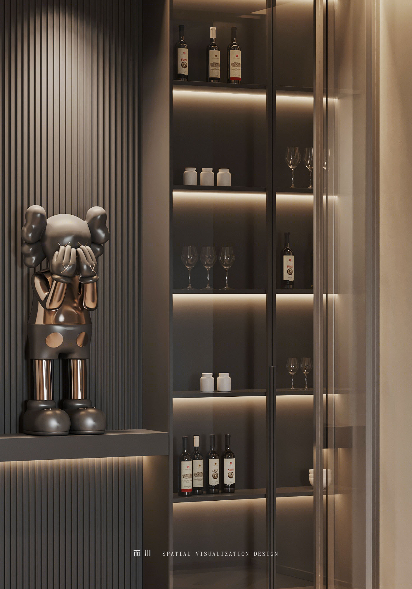 现代别墅设计典范丨而川空间可视化工作室-10