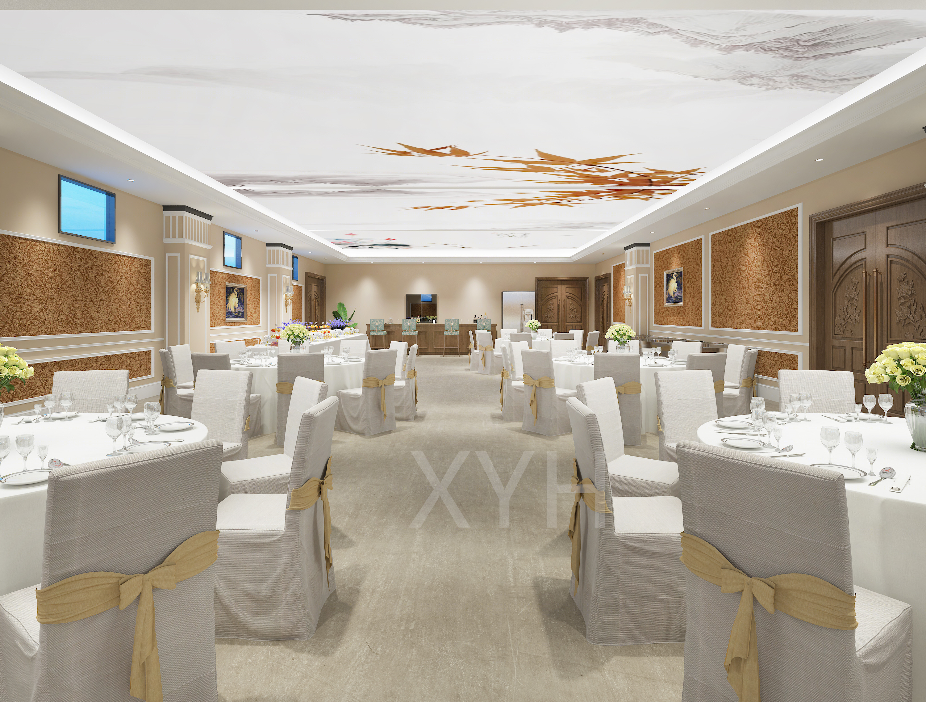 海洋餐厅|工装|效果图                     -0