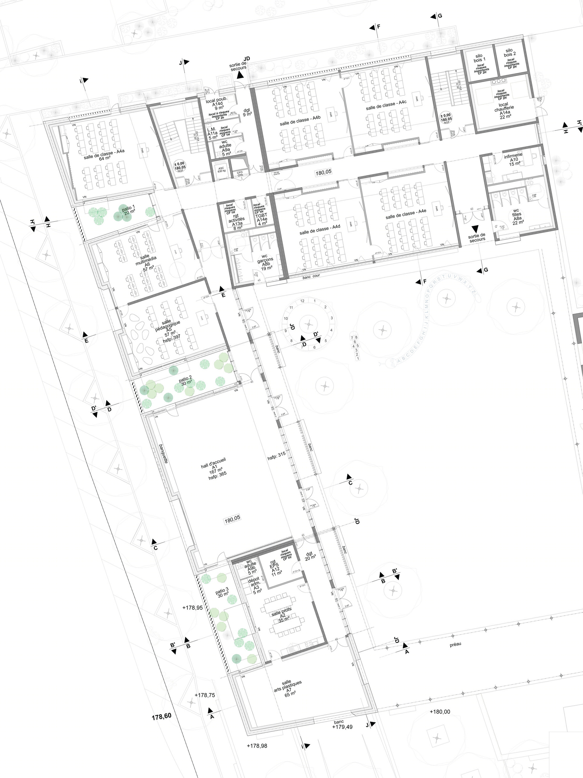 法国 Cuges-les-Pins 的 Molina 学校扩建与翻新-7