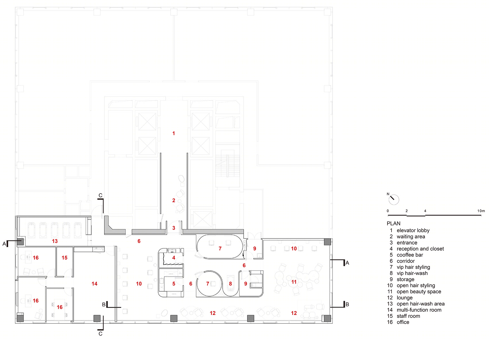 镜面魔方｜MS·CHIC美发沙龙丨中国杭州丨Atelier Right Hub 是合设计工作室-37