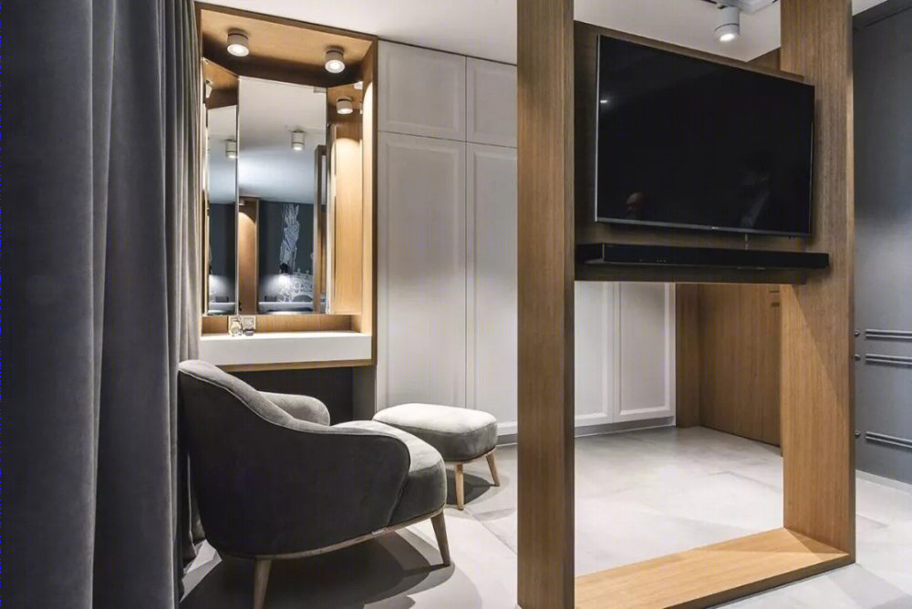 乌克兰 105 平米“木与灰”住宅设计-11