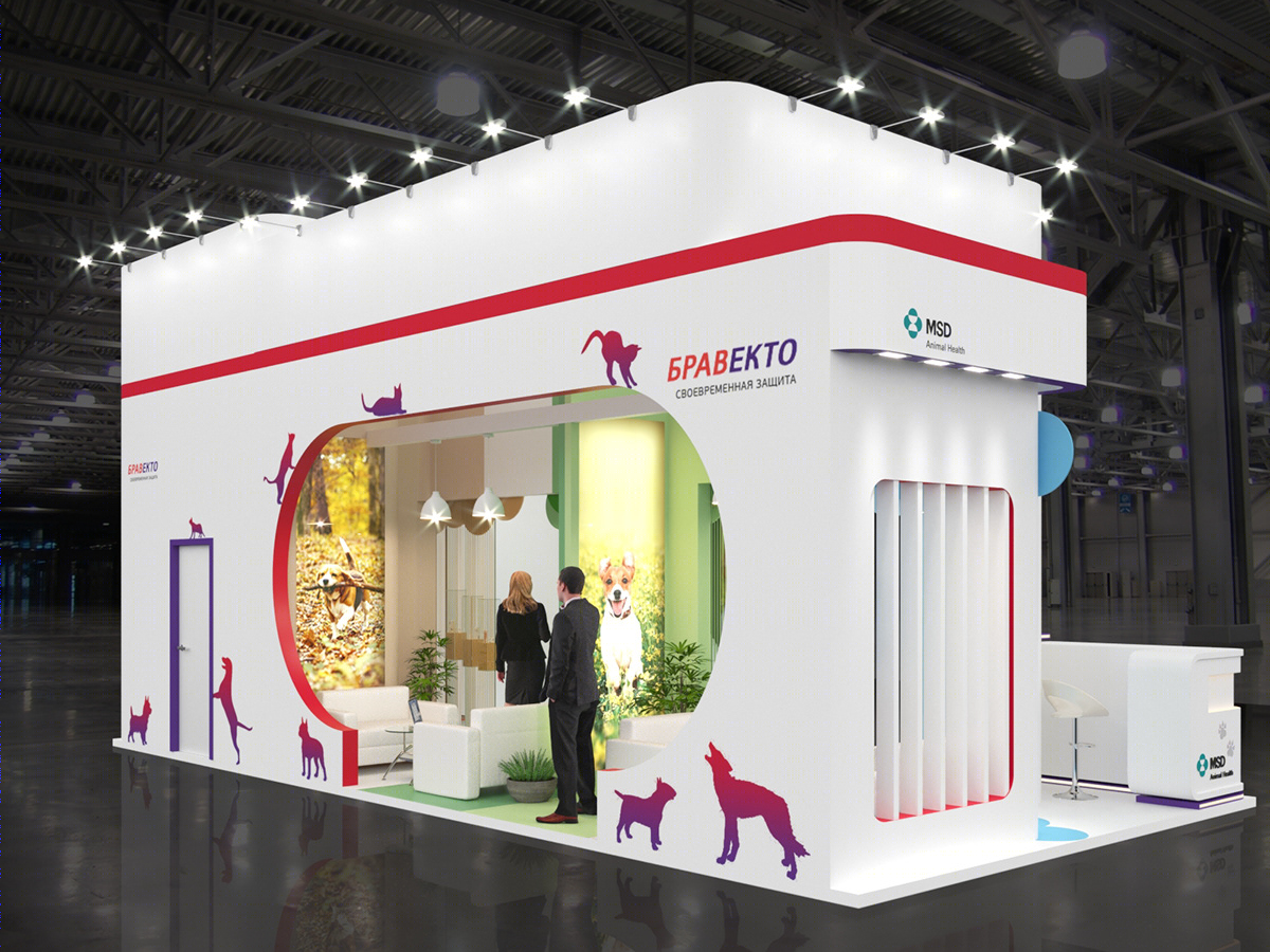 Anastasiya Gushchina丨展厅丨Exhibition stand for animal drug manufacturer-4